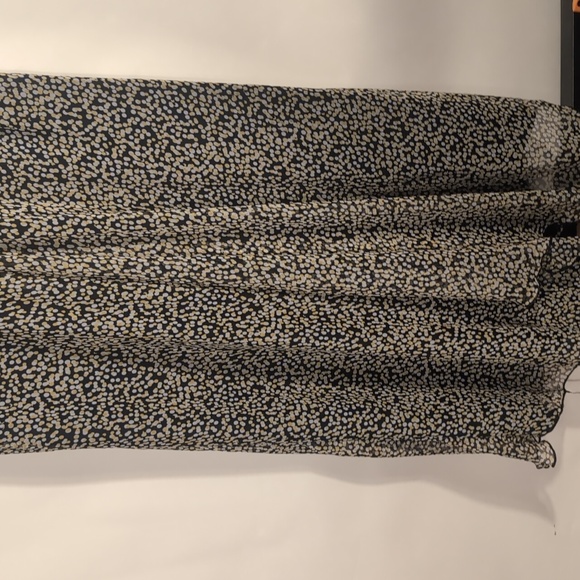 Jonathan Martin Black and Yellow Floral  Asymmetrical Dress Size 16 - Picture 3 of 10